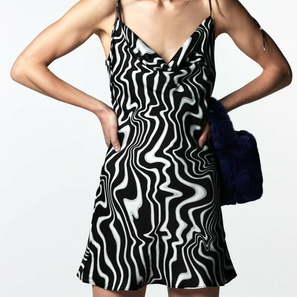 ZARA Mini Satin Dress - Picture 1 of 2